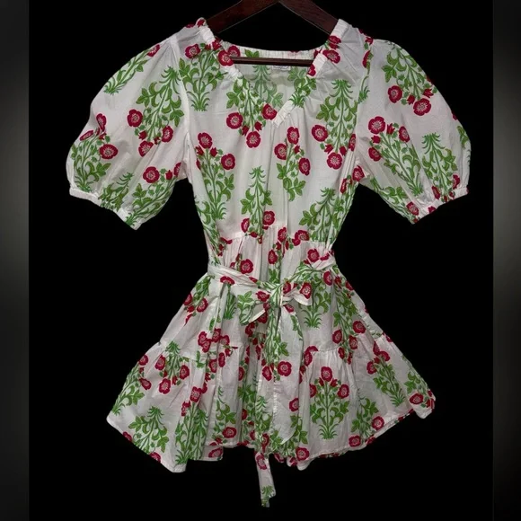 Mudpie Audra V-Neck Dress 100% Cotton size L - Picture 1 of 8